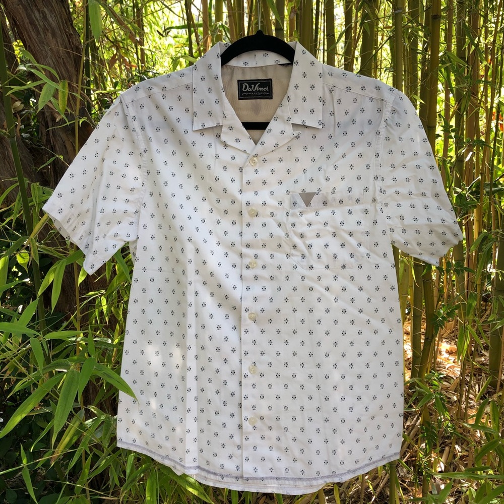 VINTAGE REPRO Rockabilly Floral Summer Shirt M